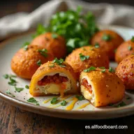 Tesoros Crujientes Alb&oacute;ndigas de Papa Rellenas de Pollo