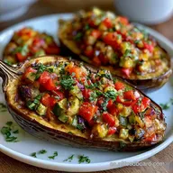 Berenjenas Rellenas de Verduras y Queso