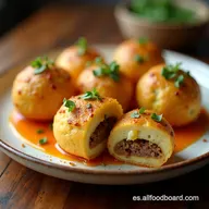Bola de Patata Rellena Casera Crujiente y Jugosa Receta F&aacute;cil