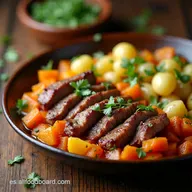 Carne Asada F&aacute;cil con Patatas al Romero Receta Jugosa