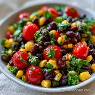 Ensalada Frijoles Mexicana Fr&iacute;a con Ma&iacute;z y Tomate