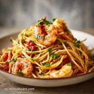 Espaguetis con Gambas F&aacute;ciles en 20 Minutos