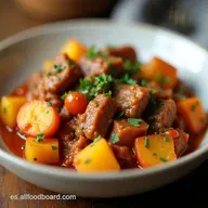 Estofado Casero F&aacute;cil Con 2 Patatas 1 Zanahoria y Carne