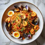 Fideu&aacute; de Marisco: Receta Espa&ntilde;ola para 4