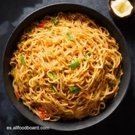 Singapore Noodles Mei Fun Receta Ex&oacute;tica F&aacute;cil