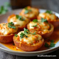 Receta Papas Bravas Rellenas de Queso Fundido y Alioli Ahumado