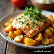 Papas con Pollo al Horno Receta Casera que Enamora