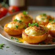 Receta F&aacute;cil de Papas Preparadas Rellenas con Queso y Hierbas