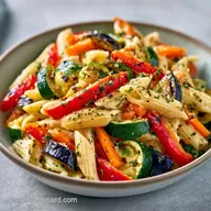 Pasta Fría con Verduras Asadas para 4