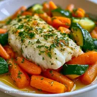 Receta Rápida de Pescado Al Vapor con Zanahoria