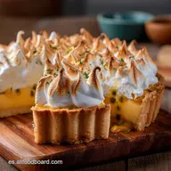Pie de Maracuy&aacute; Cremoso con Merengue Suizo Receta F&aacute;cil