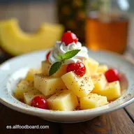 Postre de Pia Solo 2 Ingredientes Pi&ntilde;a Colada Express