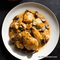 Pollo con Champi&ntilde;ones Receta Casera F&aacute;cil y Deliciosa