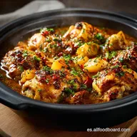 POLLO A LA OLLA A PRESION: Guiso de Sabor Profundo en Solo 45 Minutos