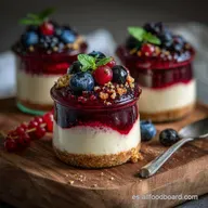 Postres en Vasos de Frutos Rojos