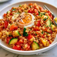 Quinoa con Huevo y Calabacín