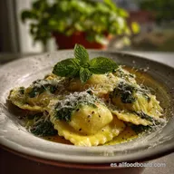 Ravioles de Ricotta y Espinaca: Relleno Cremoso