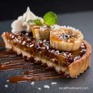 Tarta de pl&aacute;tano y Caramelo Salado: La Receta Cl&aacute;sica Gourmet