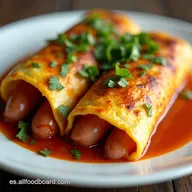 Qu&eacute; Rico Tienes salchichas y papas en Tortilla Paisana
