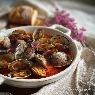Almejas a la Marinera: Receta Gallega Cl&aacute;sica y R&aacute;pida Tarjeta de receta