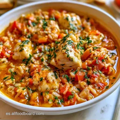 Arroz Caldoso Bacalao para 4 Personas Tarjeta de receta