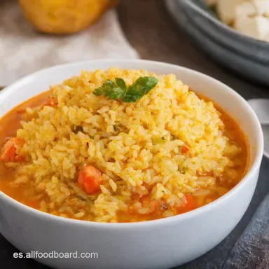 Arroz Caldoso Marinero Receta F&aacute;cil y Deliciosa Tarjeta de receta