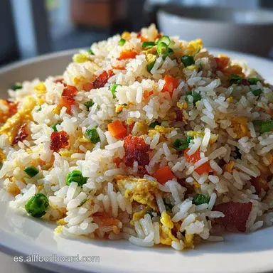 Arroz Frito Crujiente para 4 Porciones Tarjeta de receta