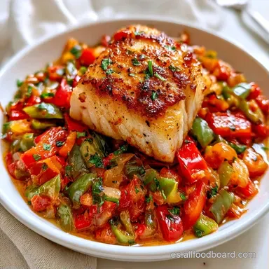 Bacalao Con Piperrada Para 4 Personas Tarjeta de receta