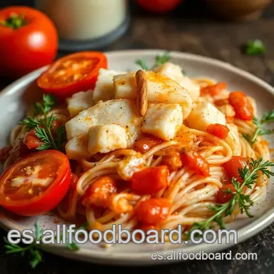 Bacalao con Tomate: Receta Espa&ntilde;ola Cl&aacute;sica y F&aacute;cil Tarjeta de receta