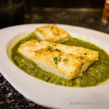 Bacalao en Salsa Verde El Sabor Aut&eacute;ntico de Espa&ntilde;a Tarjeta de receta