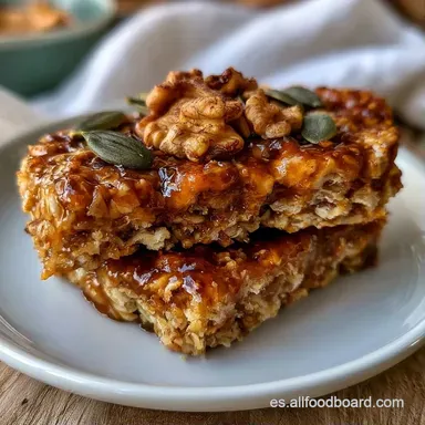 Barritas Avena Nueces con Miel Tarjeta de receta