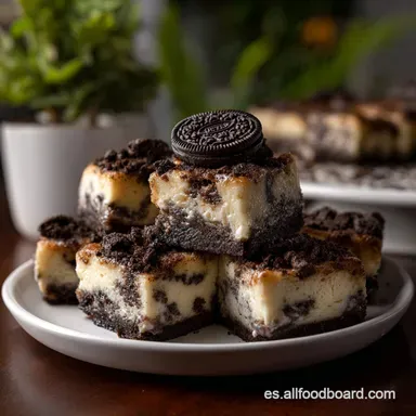 Barritas De Cheesecake De Oreo Cookies: El Postre F&aacute;cil Tarjeta de receta