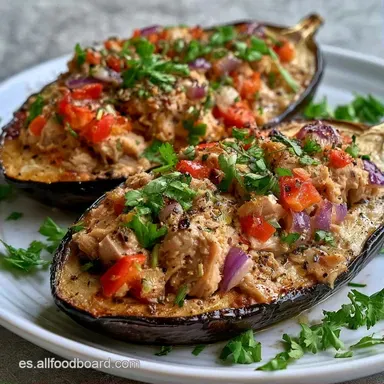 Berenjenas Rellenas en 25 Minutos Tarjeta de receta