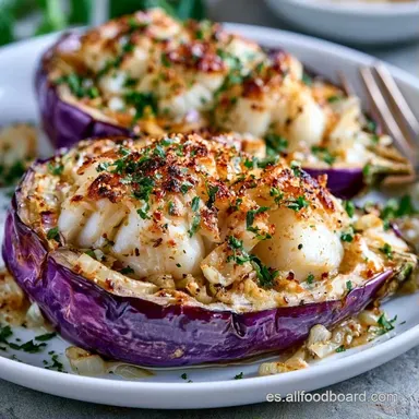 Berenjenas Rellenas Bacalao en 50 Minutos Tarjeta de receta