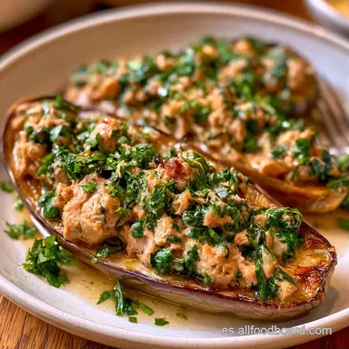 Berenjenas Rellenas Al Horno Tarjeta de receta