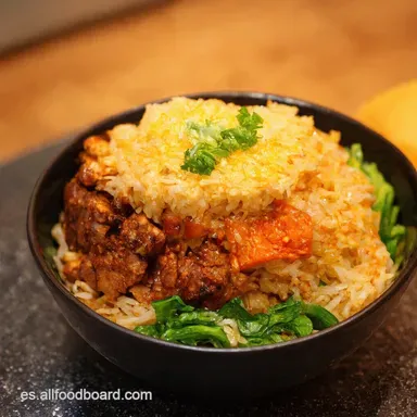 Bibimbap Casero Aut&eacute;ntico Un Fest&iacute;n Coreano Tarjeta de receta