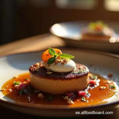 Bizcocho de Chocolate Deconstruido Postre Gourmet F&aacute;cil Tarjeta de receta