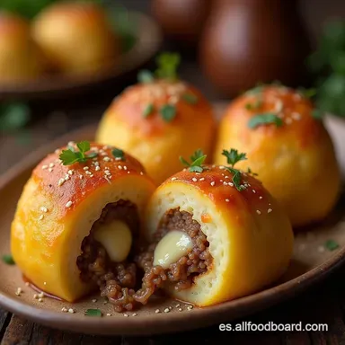 Bola de Patata Rellena Casera Crujiente y Jugosa Receta F&aacute;cil Tarjeta de receta