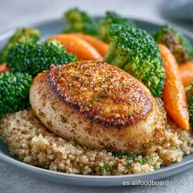 Almuerzo de Pollo y Quinoa en 25 Minutos Tarjeta de receta