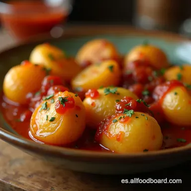 POR QU NO HICE ESTO ANTES Patatas Bravas F&aacute;ciles y al Horno Tarjeta de receta