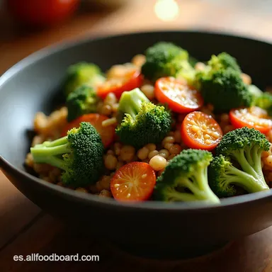 Br&oacute;coli Chino Salteado al Wok Receta Oriental F&aacute;cil Tarjeta de receta