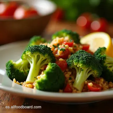 BRCOLI CON COLIFLOR AL HORNO Receta Crujiente y F&aacute;cil Tarjeta de receta