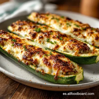 Receta de Calabac&iacute;n Relleno al Horno en 30 Minutos Tarjeta de receta