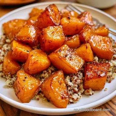 Calabaza Asada Con Quinoa en 30 Minutos Tarjeta de receta