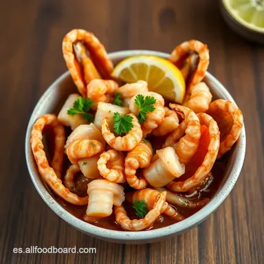 Calamares en su Tinta: Receta Aut&eacute;ntica con Sabor Espa&ntilde;ol Tarjeta de receta
