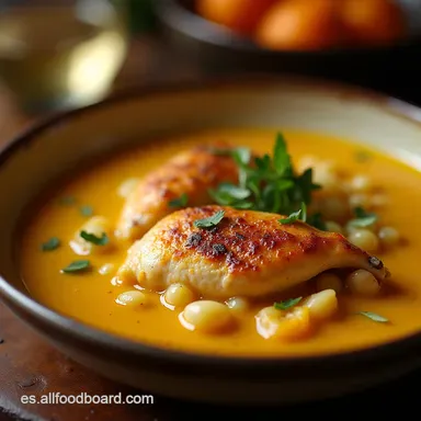 Caldo de Pollo y Huesos El Elixir Reconfortante de la Abuela Tarjeta de receta