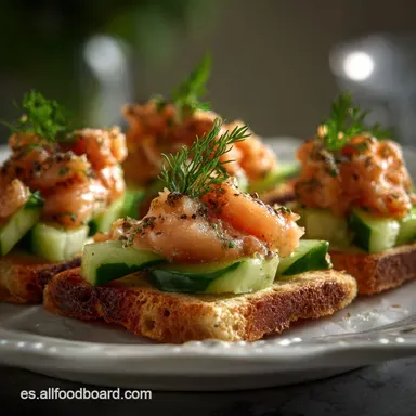 Canap&eacute;s Elegantes: Bocados Fr&iacute;os Sofisticados Tarjeta de receta