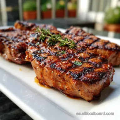 Carne a la brasa: Receta f&aacute;cil y casera en 1 hora 5 min Tarjeta de receta