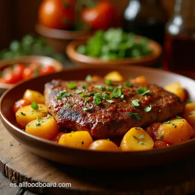 Carne Asada F&aacute;cil con Patatas al Romero Receta Jugosa Tarjeta de receta