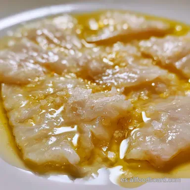 Carpaccio de Bacalao con Textura Sedosa Tarjeta de receta